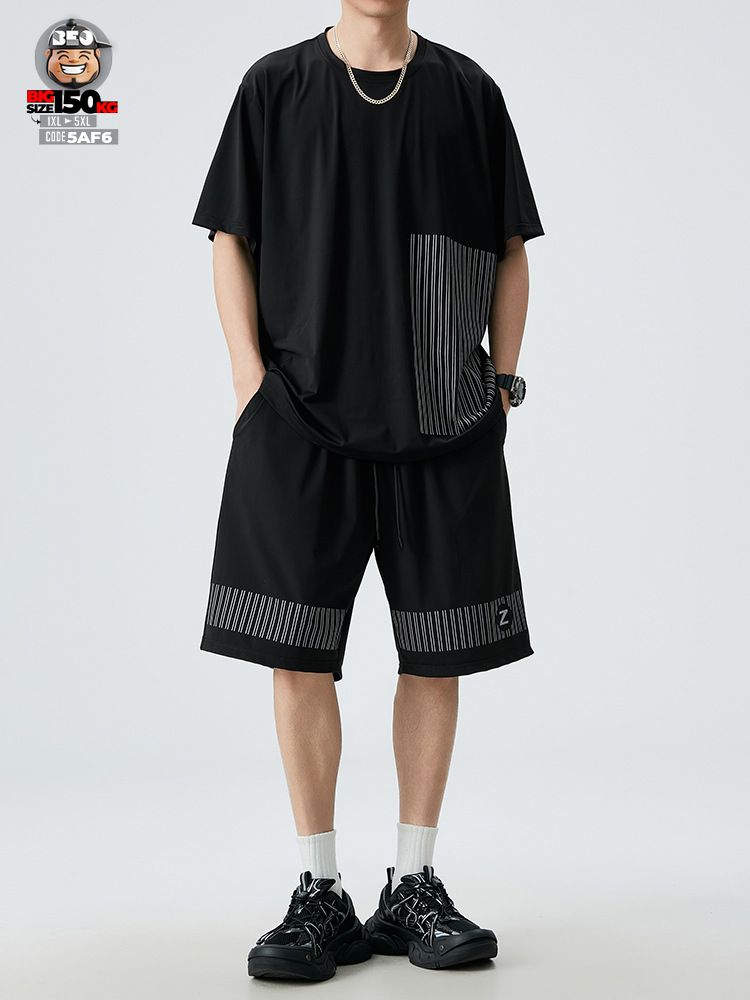 Đồ bộ thun băng tơ lạnh họa tiết sọc cá tính 2 Đồ bộ thun băng tơ lạnh họa tiết sọc cá tính - Ảnh 2