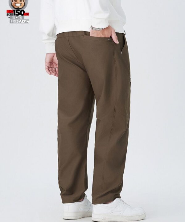 Quần dài thun polyester ống suông chỉ nổi ghép khối cá tính 7 Quần dài thun polyester ống suông chỉ nổi ghép khối cá tính 2