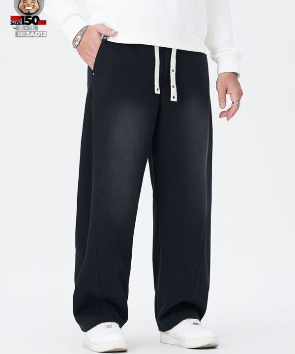 Alternative view of Quần dài ống rộng Japan band giãn nhẹ chỉ nổi retro