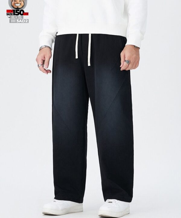 Alternative view of Quần dài jogger cotton form rộng giấu đùi wax khói vải suông rũ
