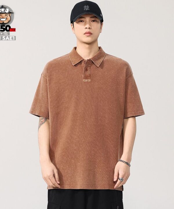 Áo thun tay ngắn Polo vải Pique cotton form rộng US classic style wash nhẹ cách điệu Frea Of