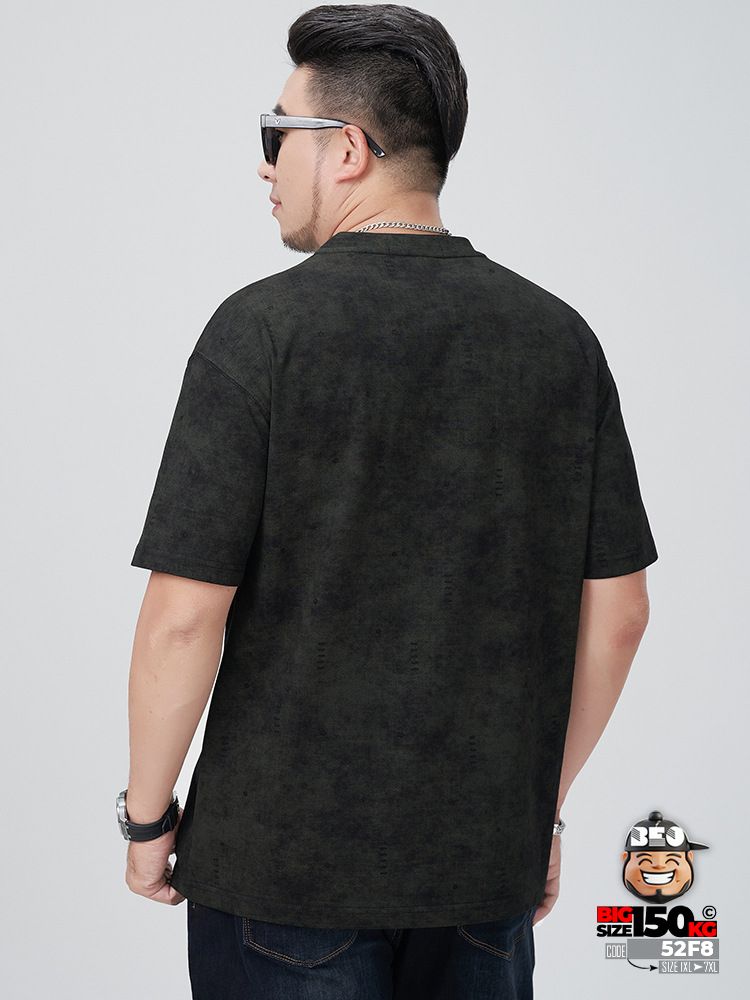 Áo thun tay ngắn Grunge Flow rách nhẹ giả distressed lecture Burbrery in nổi 3 Áo thun tay ngắn Grunge Flow rách nhẹ giả distressed lecture Burbrery in nổi - Ảnh 3