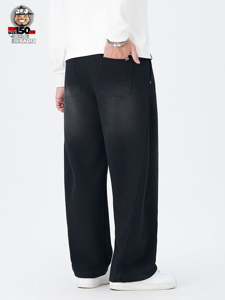 Quần dài ống rộng Japan band giãn nhẹ chỉ nổi retro 4 Quần dài ống rộng Japan band giãn nhẹ chỉ nổi retro - Ảnh 4