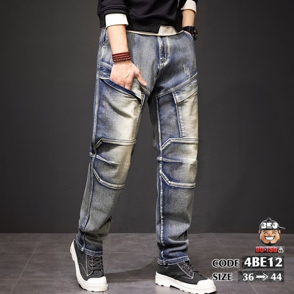 Quần dài jean ống slim fit kiếu chấp nối wax sáng phối túi hợp 5 Quần dài jean ống slim fit kiếu chấp nối wax sáng phối túi hợp - Ảnh 5
