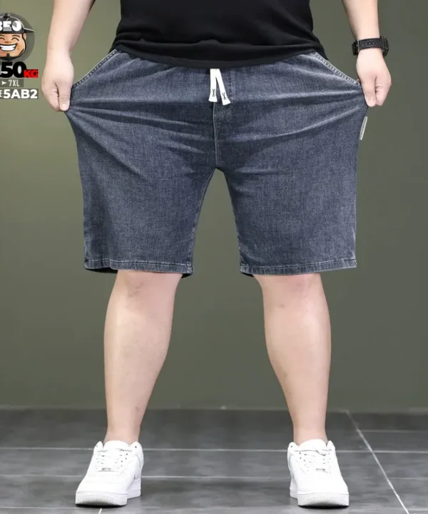 Alternative view of Quần ngắn jean lưng thun co giãn wax tiêu basic