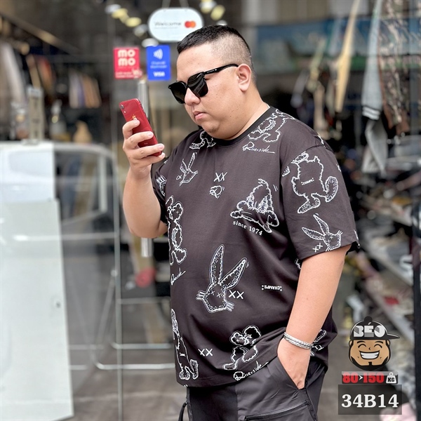 Áo thun Nam Bigsize 80 đến 150KG in 3D Đen ,Carrot Ne ,Cotton co giãn 4D ,thấm hút co giãn thoáng mát tốt vào mùa hè 4 Áo thun Nam Bigsize 80 đến 150KG in 3D Đen ,Carrot Ne ,Cotton co giãn 4D ,thấm hút co giãn thoáng mát tốt vào mùa hè - Ảnh 4