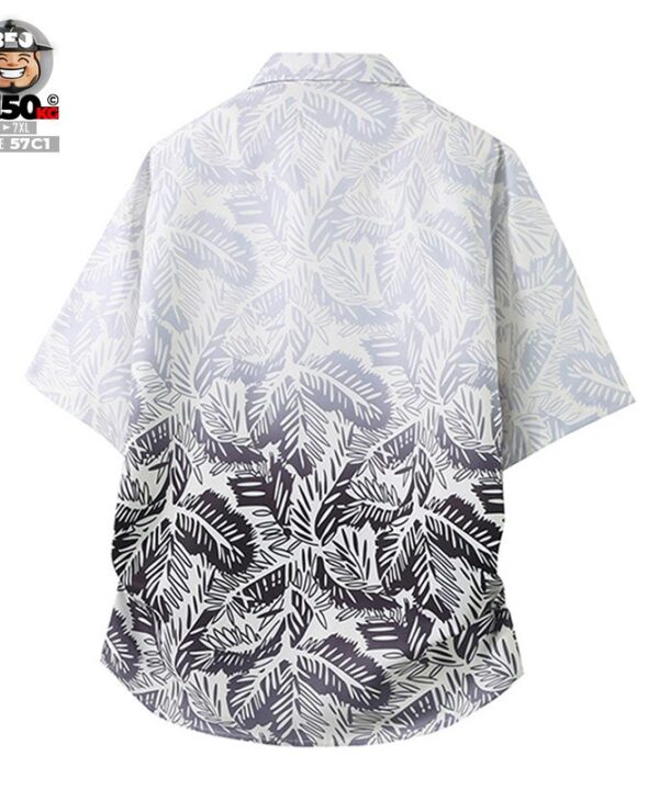 Áo sơ mi tay ngắn họa tiết lá ombre chuyển màu độc đáo thoáng mát 2