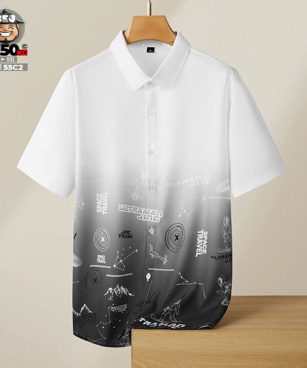 Áo sơ mi tay ngắn traveling chuyển màu street wear 1