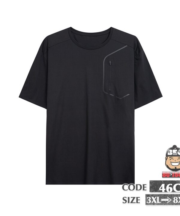 Áo thun tay ngắn chất liệu mỏng mát ráp vai phối túi kiểu bên ngực 4