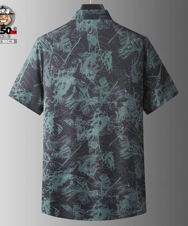 Áo sơ mi tay ngắn cotton co giãn business casual style họa tiết cá tính 2