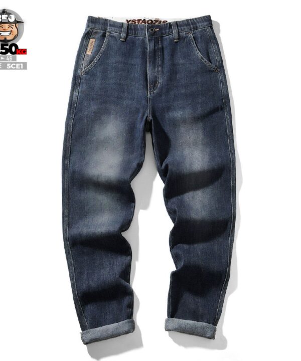 Quần dài jean lưng kết hợp wax retro ống bút chì co giãn 4