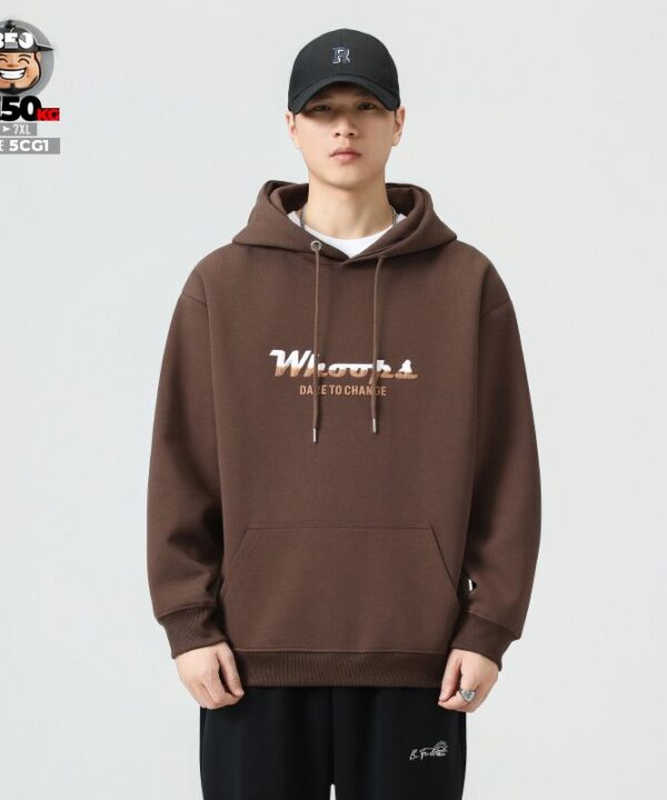 Hoodie Whoops họa tiết words Dare to change 320gsm mềm mại thu đông