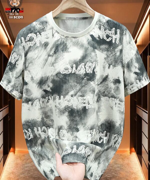 Áo thun tay ngắn loang màu khói phối chữ Graphic Scribble Art form mềm mại 7 Áo thun tay ngắn loang màu khói phối chữ Graphic Scribble Art form mềm mại 2