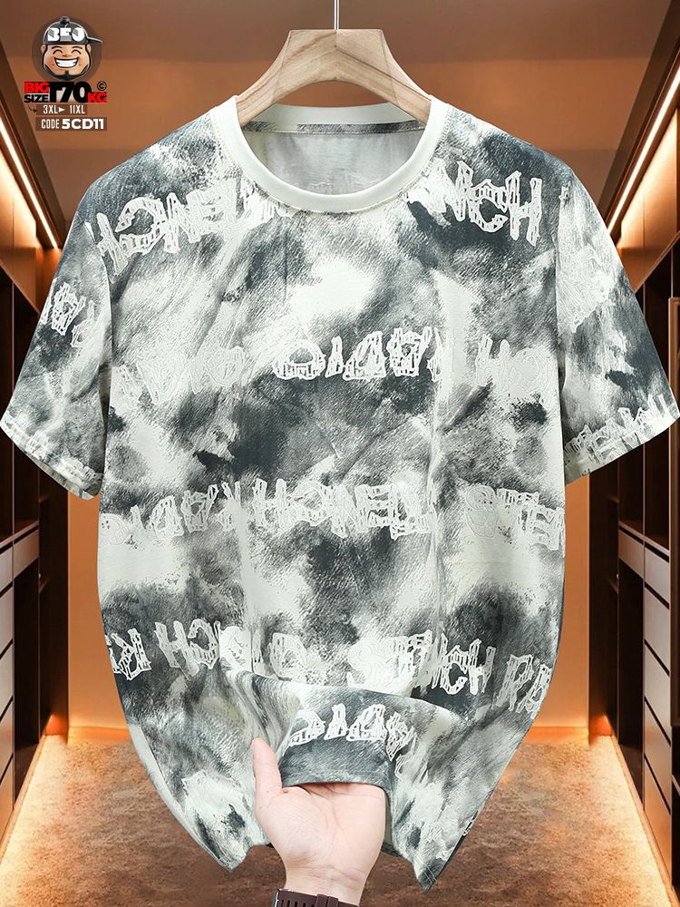 Áo thun tay ngắn loang màu khói phối chữ Graphic Scribble Art form mềm mại 3 Áo thun tay ngắn loang màu khói phối chữ Graphic Scribble Art form mềm mại - Ảnh 3