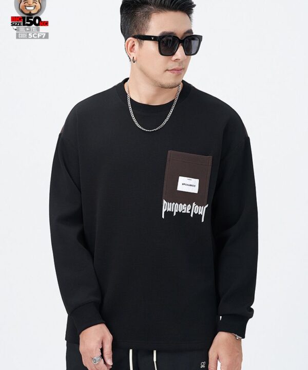 Alternative view of Áo sweater ráp lưng phối túi Purpose cá tính