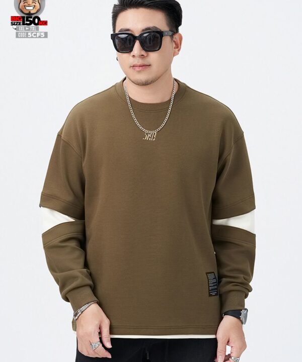 Áo Sweater phối ráp gói logo SKB thanh lịch