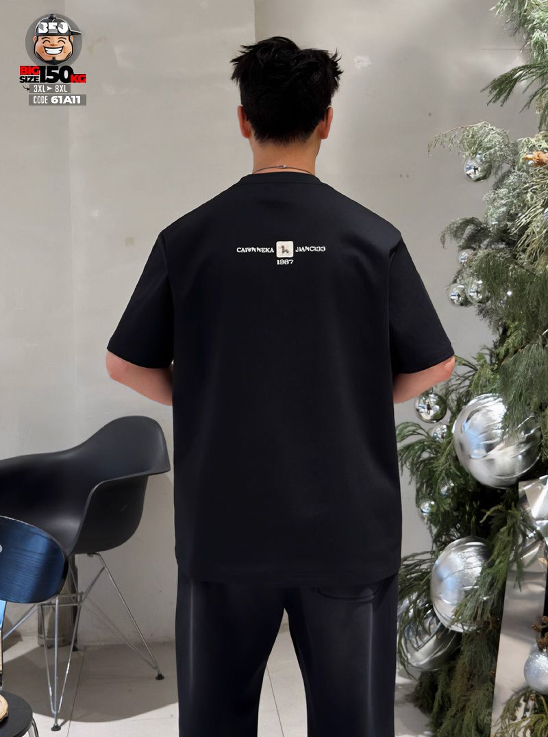 Áo thun tay ngắn hype cotton ngựa thêu Caneka Jian 4 Áo thun tay ngắn hype cotton ngựa thêu Caneka Jian - Ảnh 4