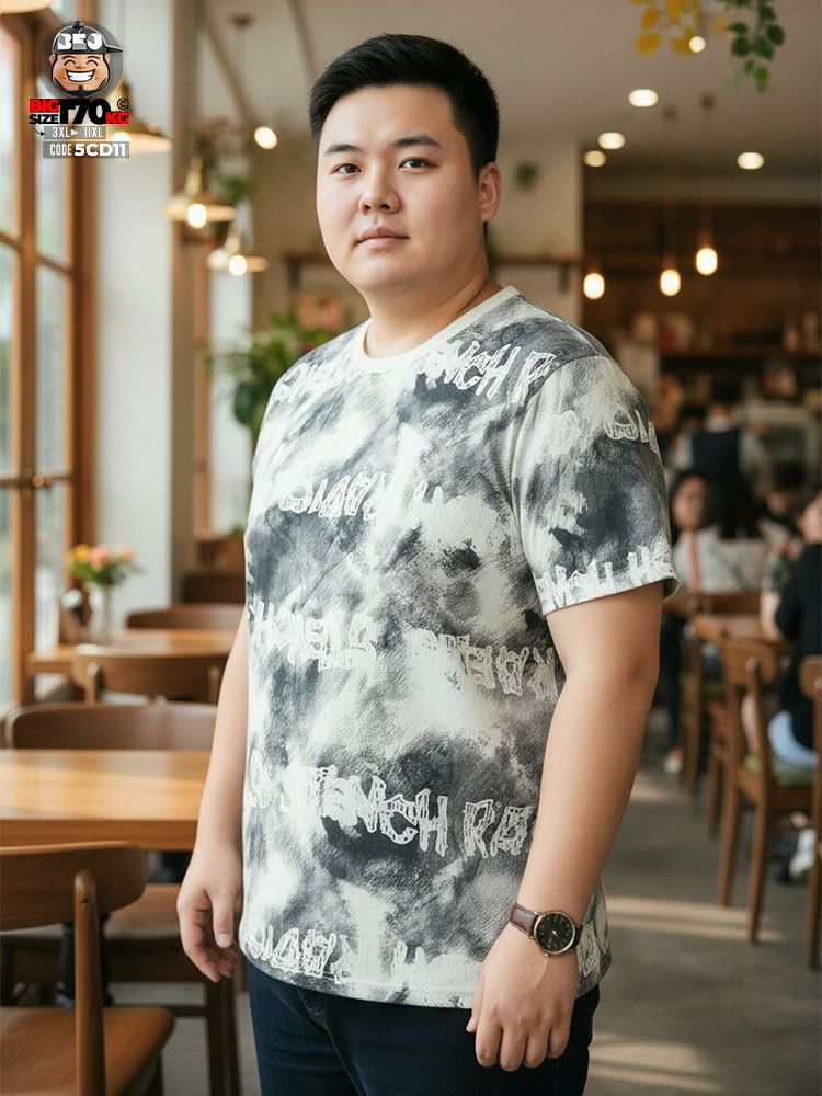 Áo thun tay ngắn loang màu khói phối chữ Graphic Scribble Art form mềm mại 5 Áo thun tay ngắn loang màu khói phối chữ Graphic Scribble Art form mềm mại - Ảnh 5