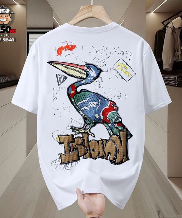 Áo thun tay ngắn cotton họa tiết chim Toucan Island