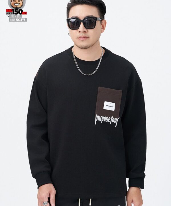 Áo sweater ráp lưng phối túi Purpose cá tính