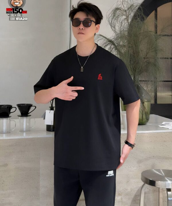 Áo thun tay ngắn hype cotton logo H cách điệu con ngựa 2