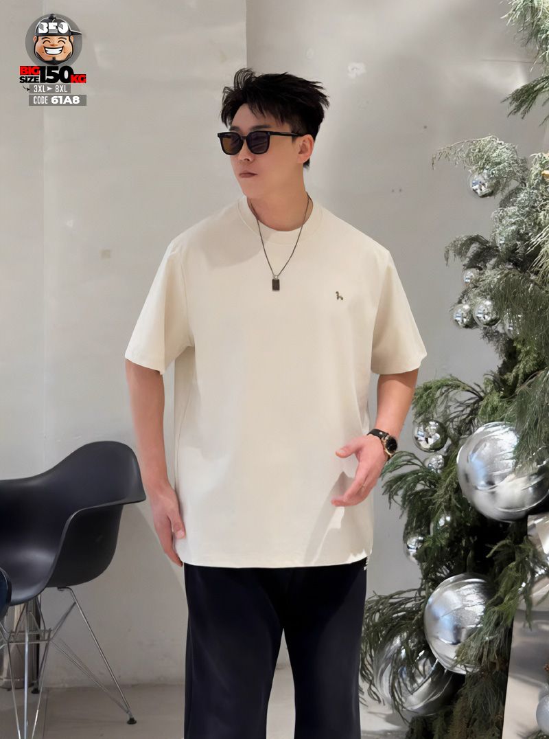 Áo thun tay ngắn hype cotton ngựa thêu Caneka Jian 1 Áo thun tay ngắn hype cotton ngựa thêu Caneka Jian