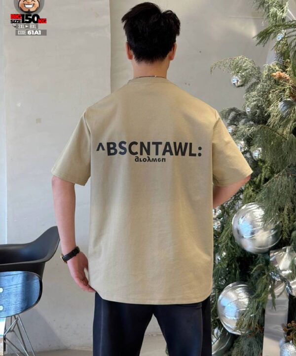 Áo thun tay ngắn hype cotton họa tiết chữ cái aromen wax chìm 4