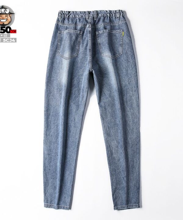 Quần dài>>Quần Jean jean denim Dad Fit Mỹ Cotton 100 Form Rộng chỉ nổi 4