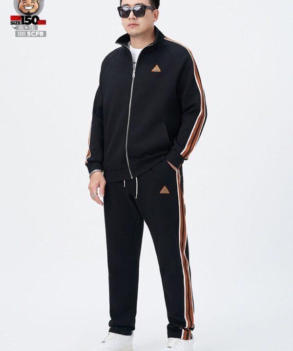 Đồ bộ khoác cool mate sọc nâu 2 bên sport wear