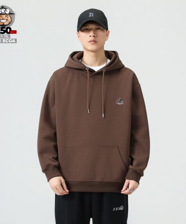 Hoodie logo moutain 320gsm mềm mại thu đông