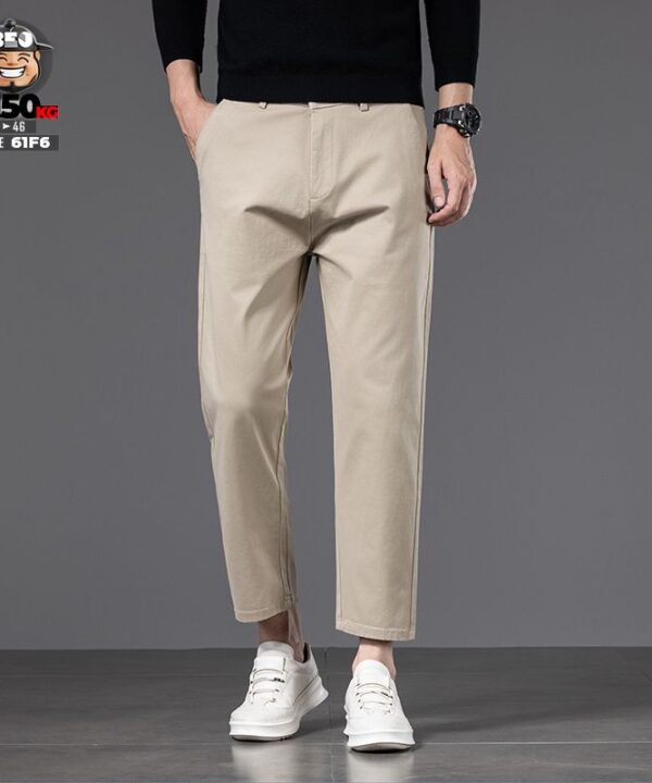 Quần dài kaki cotton basic co giãn ngang mắt cá premium