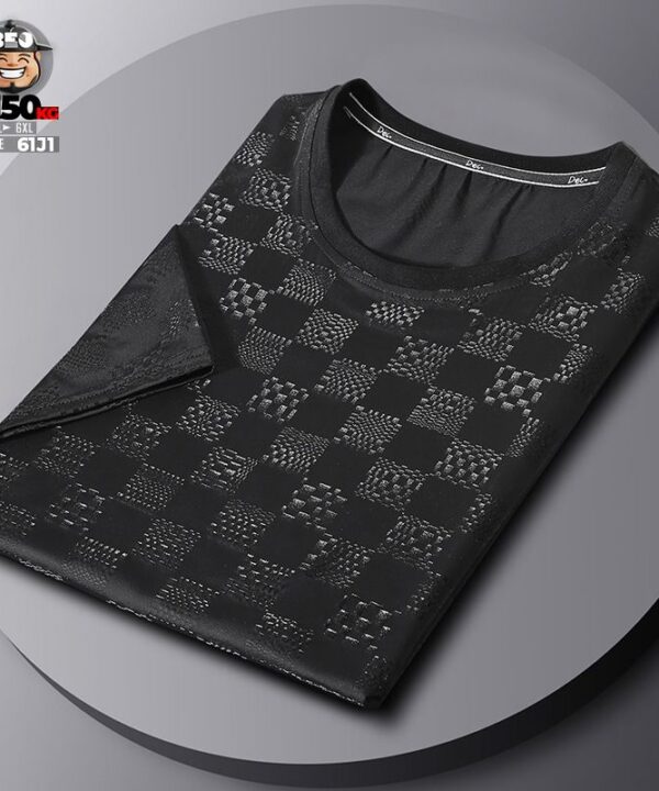 Alternative view of Đồ bộ thun lạnh Jacquard họa tiết caro in caro streetwear