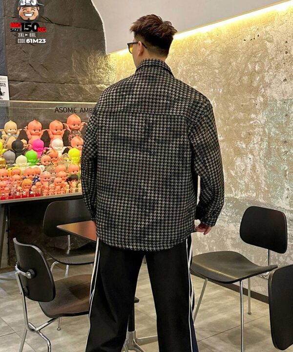 Alternative view of Áo khoác sơ mi phối túi họa tiết thunder color ẩn streetwear