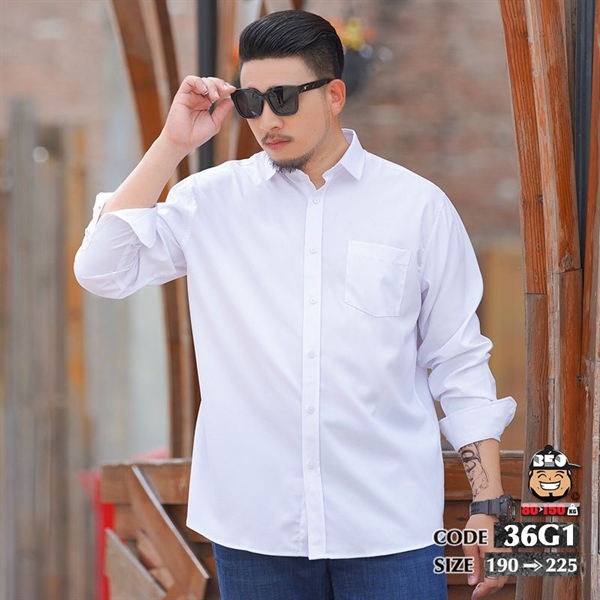 Áo sơ mi tay dài trơn casual kèm túi 2 Áo sơ mi tay dài trơn casual kèm túi - Ảnh 2