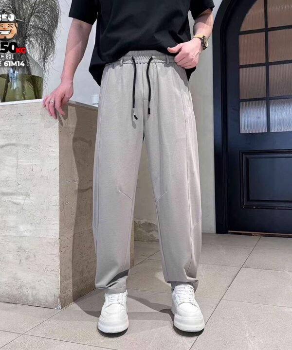 Quần dài thun jogger ống suông cách điệu chỉ nổi lập khối 2