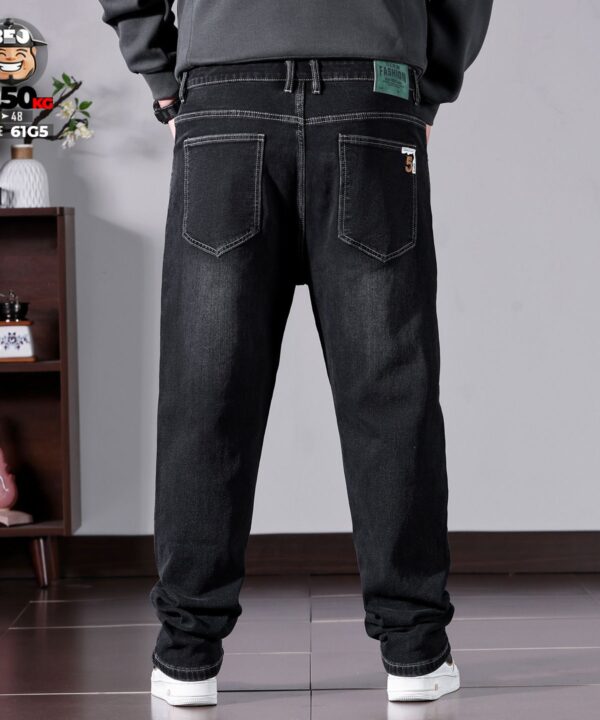 Quần dài Jean ống suông co giãn logo number five 3