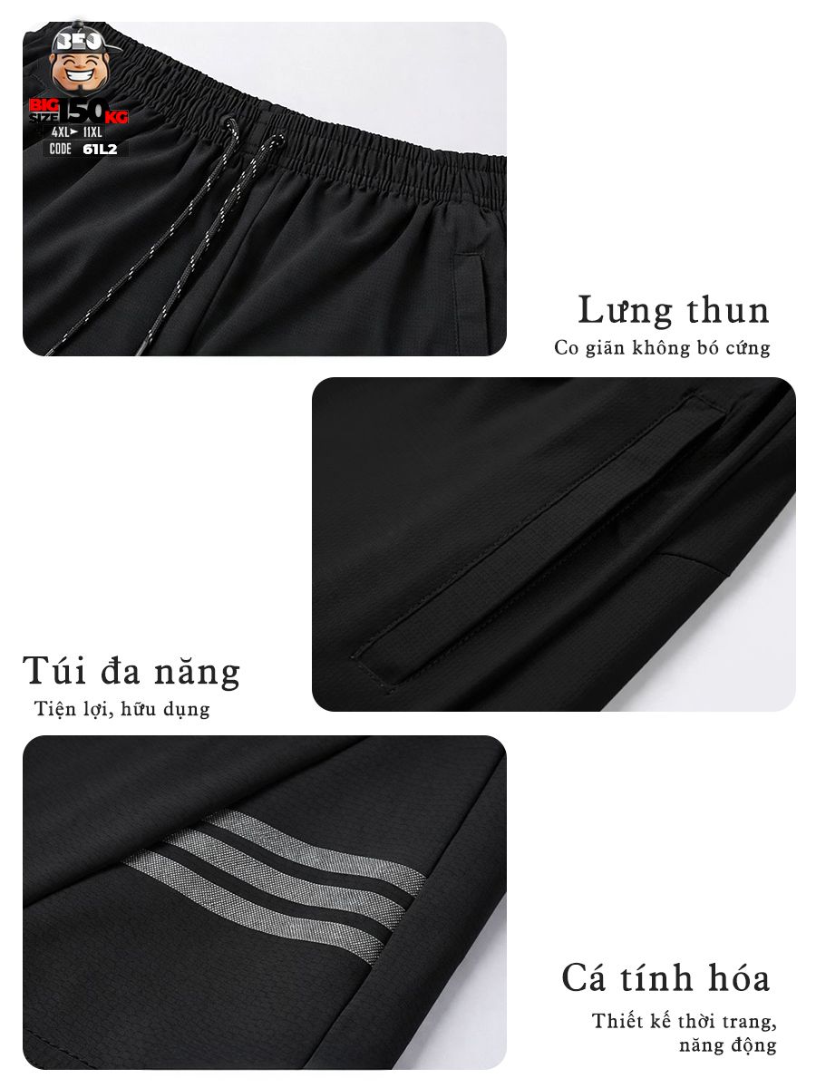 Quần short thun lạnh thể thao kiểu dáng 3 sọc ngang sport style 4 Quần short thun lạnh thể thao kiểu dáng 3 sọc ngang sport style - Ảnh 4