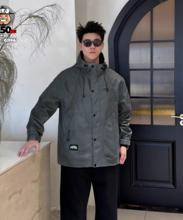 Áo khoác dù jacket họa tiết rằn ri ẩn phối túi kiểu army