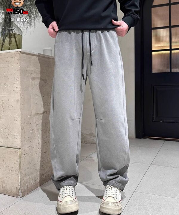 Quần dài jogger rộng đùi wax loang chỉ nổi street wear