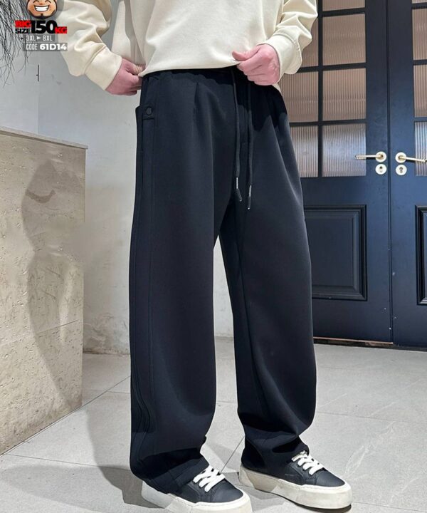 Quần dài jogger thun dầy dặn chỉ nối phối khuy nút ngang hông 4