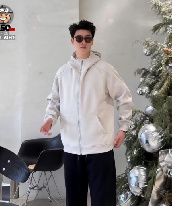 Áo khoác bomber thun phối nón túi classic tide band