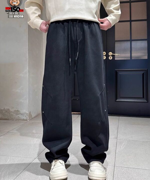 Alternative view of Quần dài jogger thun dầy dặn chỉ xương nổi đầu gói cá tính