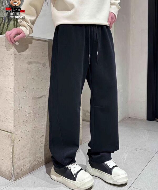 Quần dài jogger rộng đùi wax loang chỉ nổi street wear 3