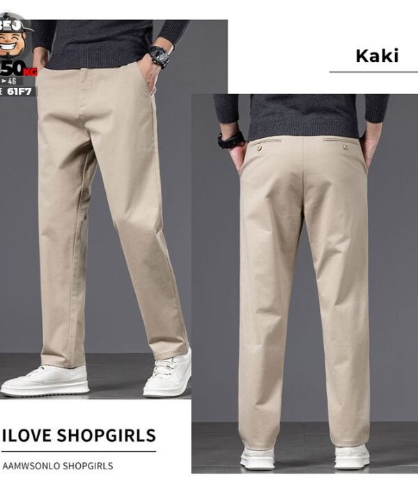 Quần dài kaki cotton basic co giãn premium 4