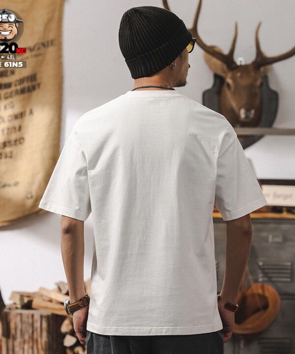 Áo thun tay ngắn cotton túi kép phong cách cá tính 3