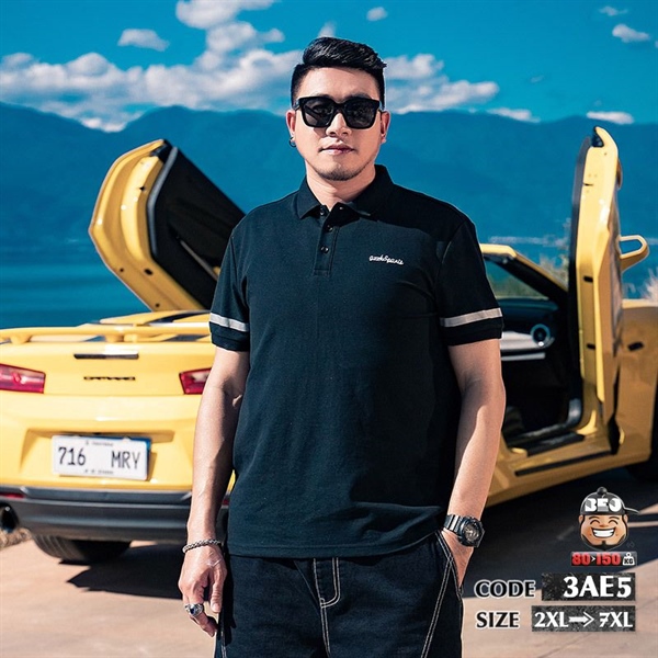 Áo thun tay ngắn Polo Viền tay with name logo