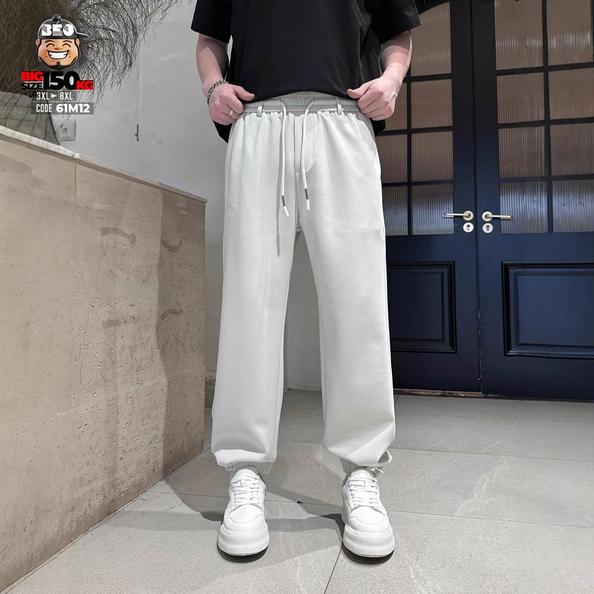 Quần dài thun jogger basic dog hand sign 4 Quần dài thun jogger basic dog hand sign - Ảnh 4