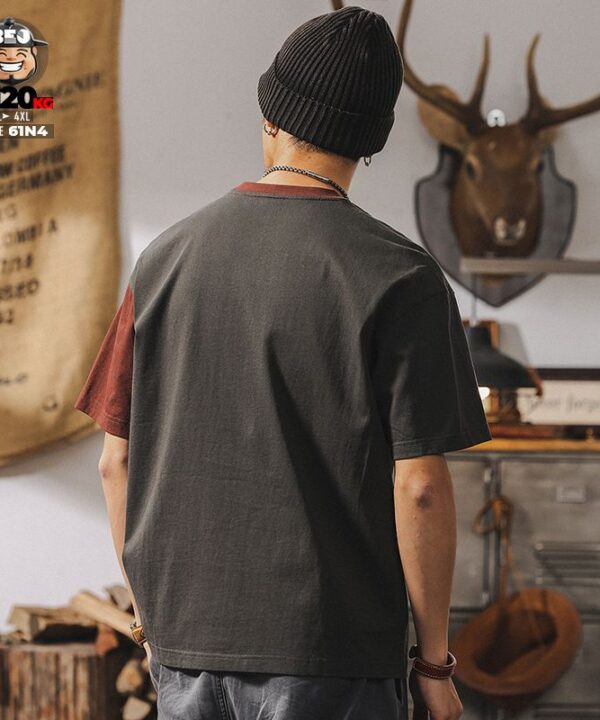 Áo thun tay ngắn phối ráp mountain club 3