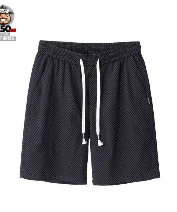 Quần ngắn thun cotton họa tiết chỉ xiên street wear style 4