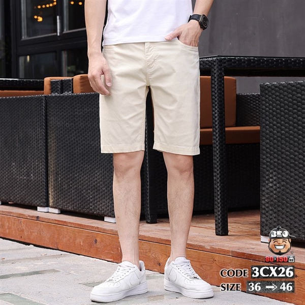 Quần ngắn kaki lưng thắc basic 2